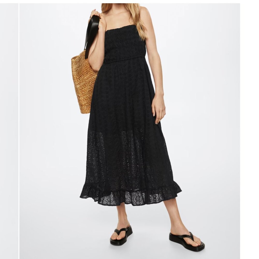 Openwork Detail Maxi Dress